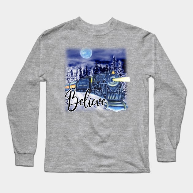 Polar Express Believe Long Sleeve T-Shirt by Words of Ivy